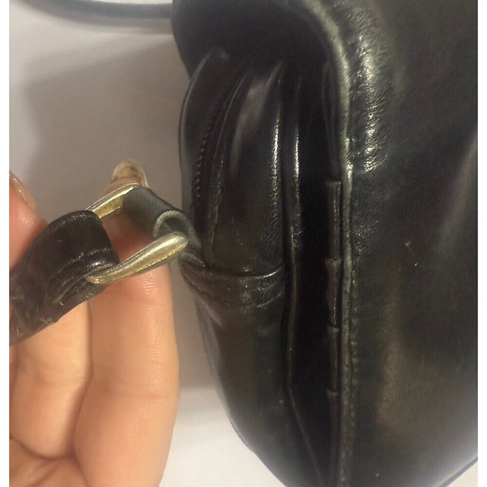 Black leather vintage Giorgio Beverly Hills crossbody purse - Picture 7 of 7
